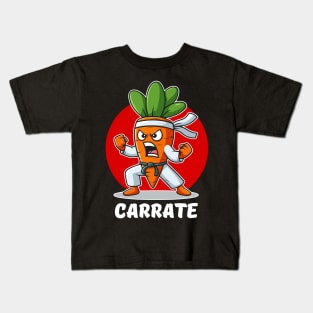 Carrate Karate Carrot Student Teacher Trainee Trainor Kids T-Shirt